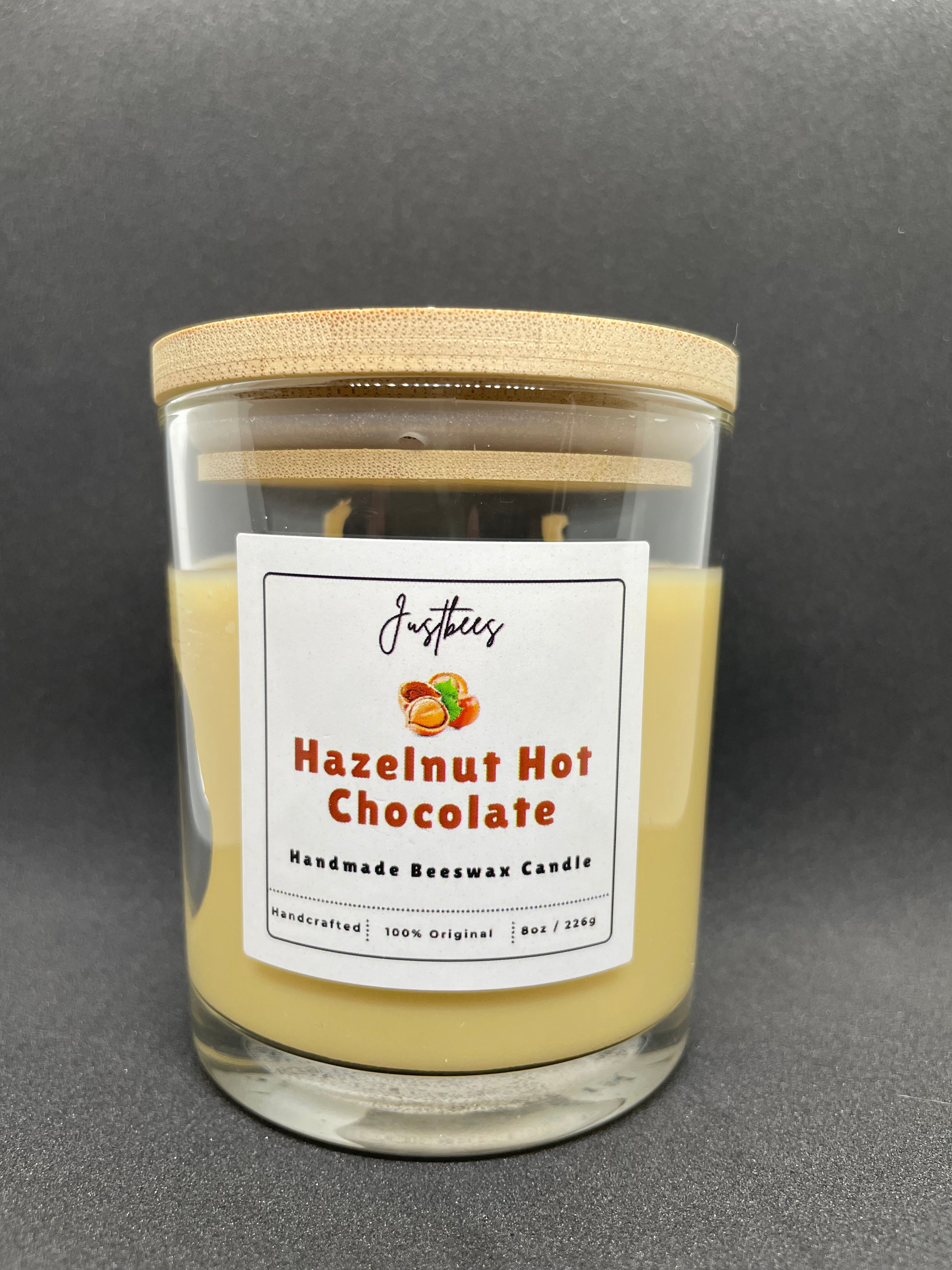 Hazelnut Hot Chocolate Scented Beeswax Candle