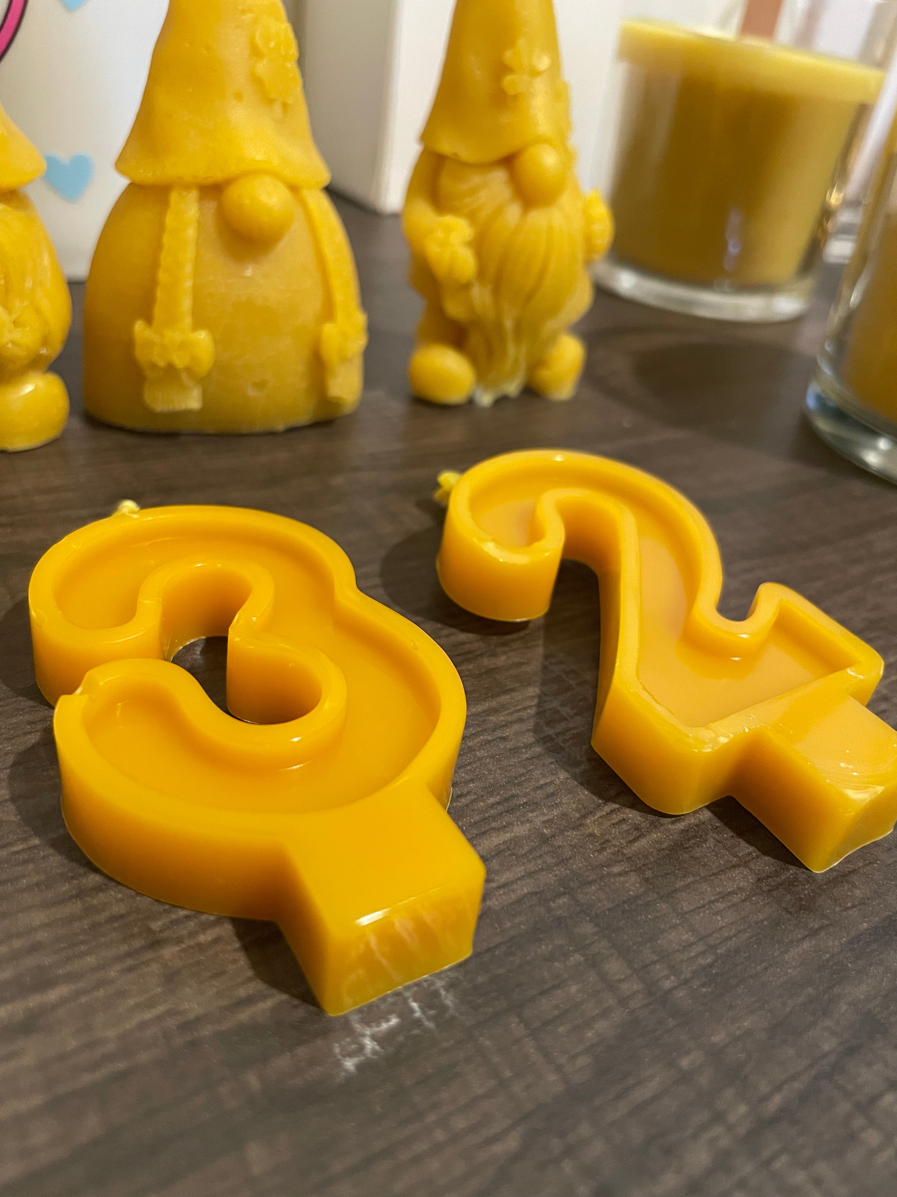 Beeswax Candle Number
