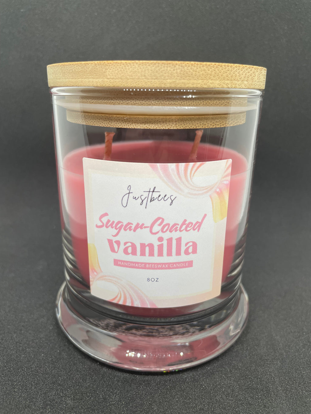 Sugar Coated Vanilla Beeswax Candle