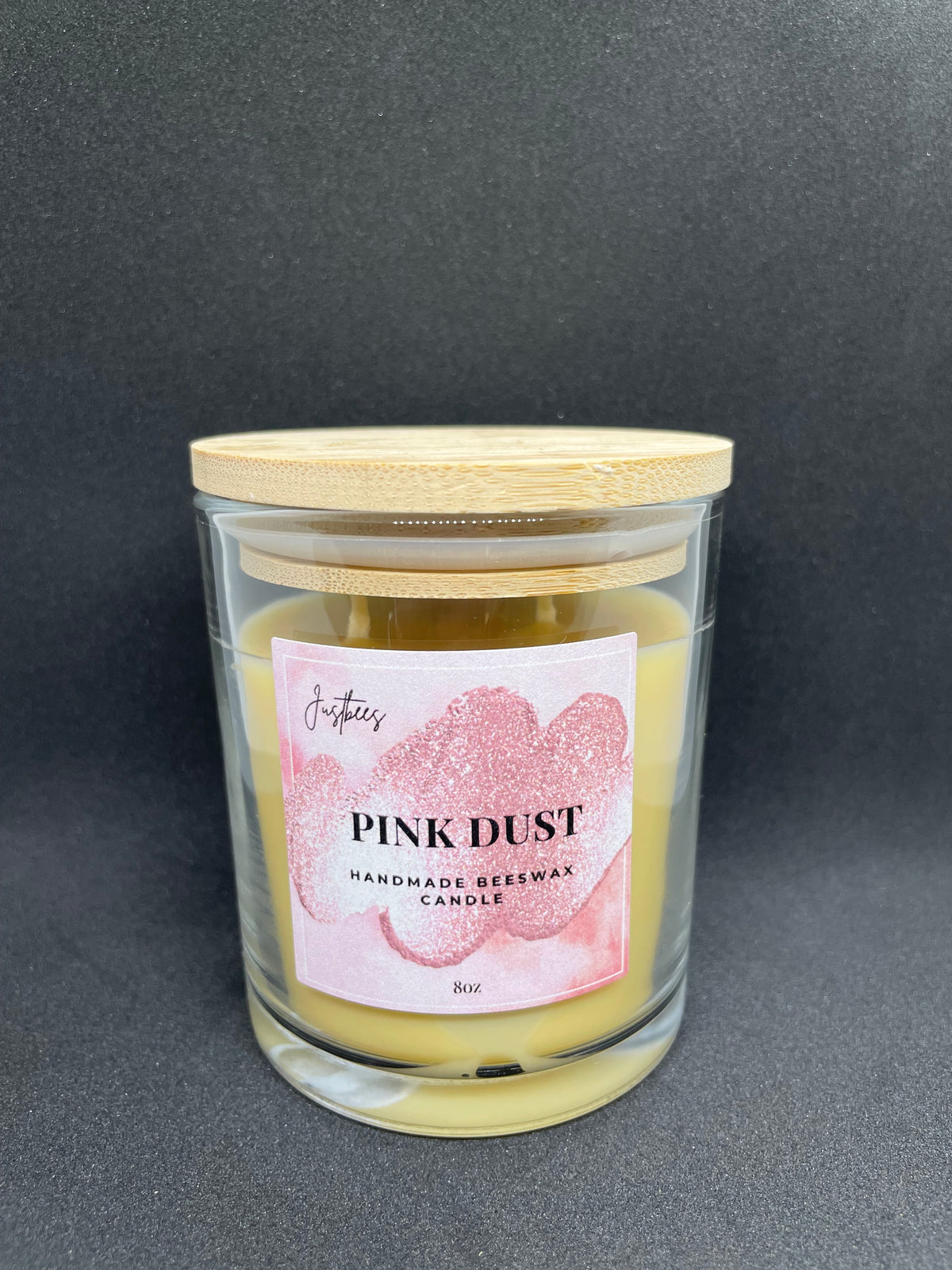 Pink Dust Beeswax Candle