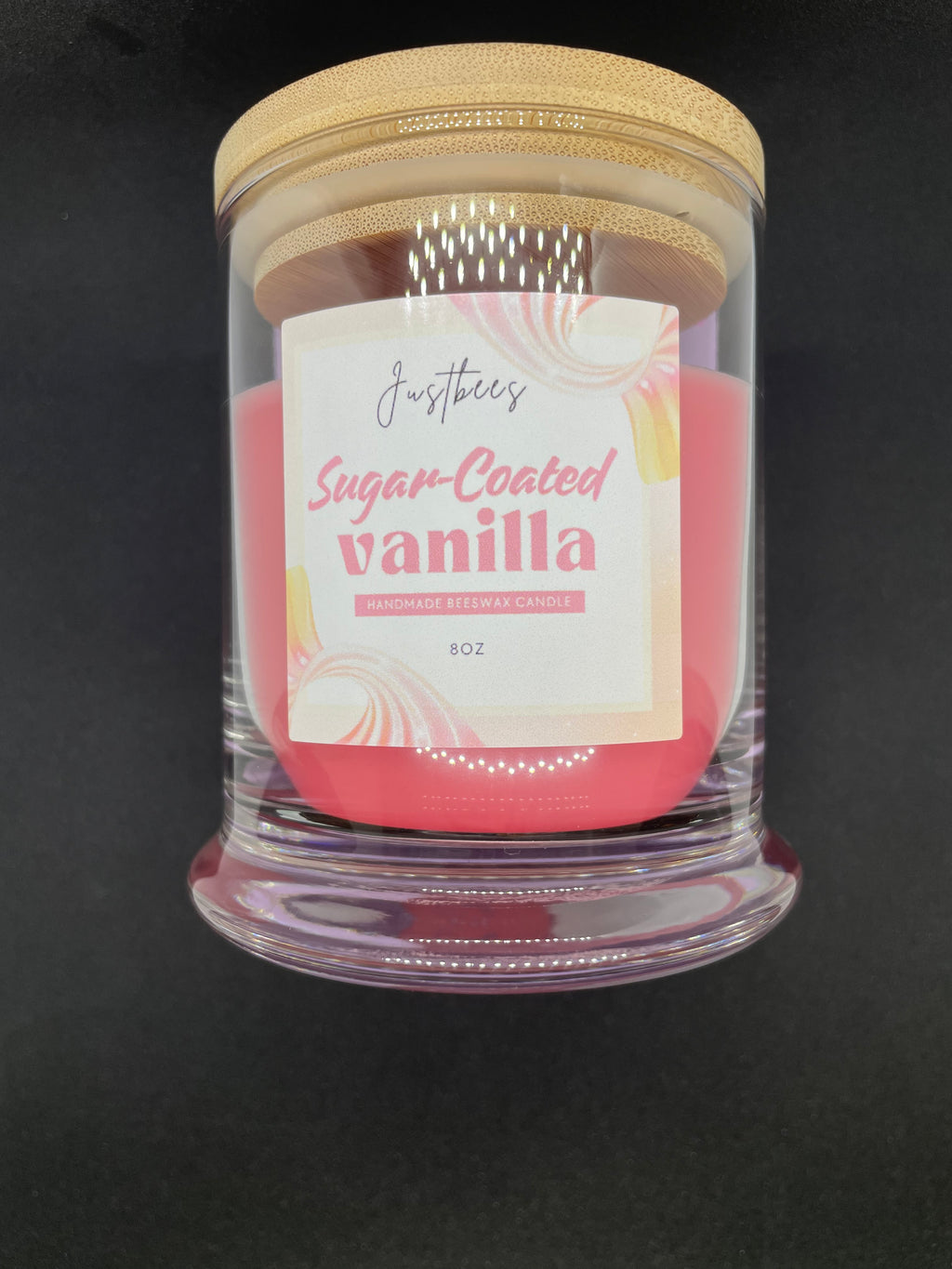 Sugar Coated Vanilla Beeswax Candle