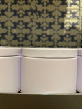 4oz White Candle Tins with Wood Grain Lid