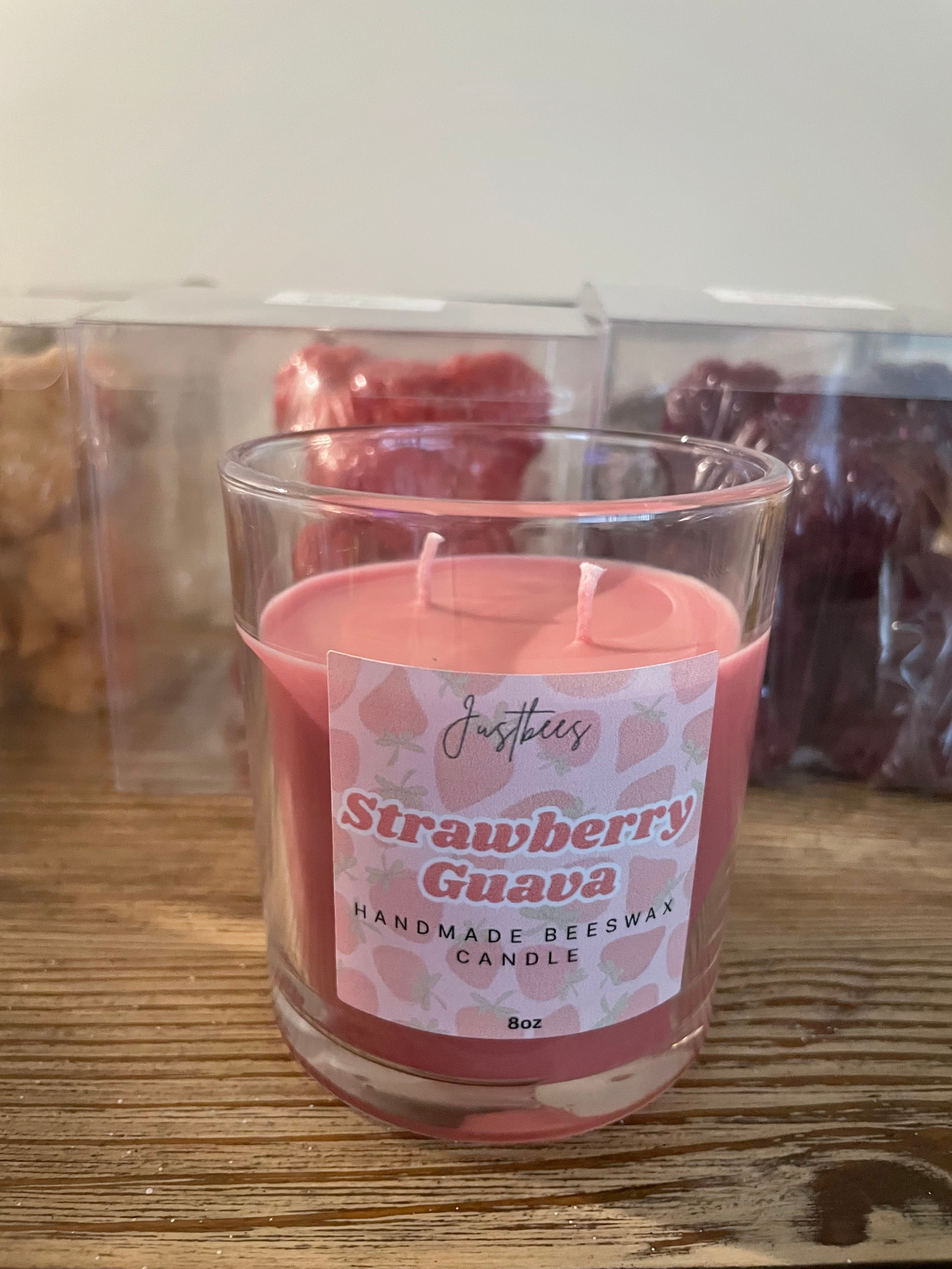 Strawberry Guava Beeswax Candle