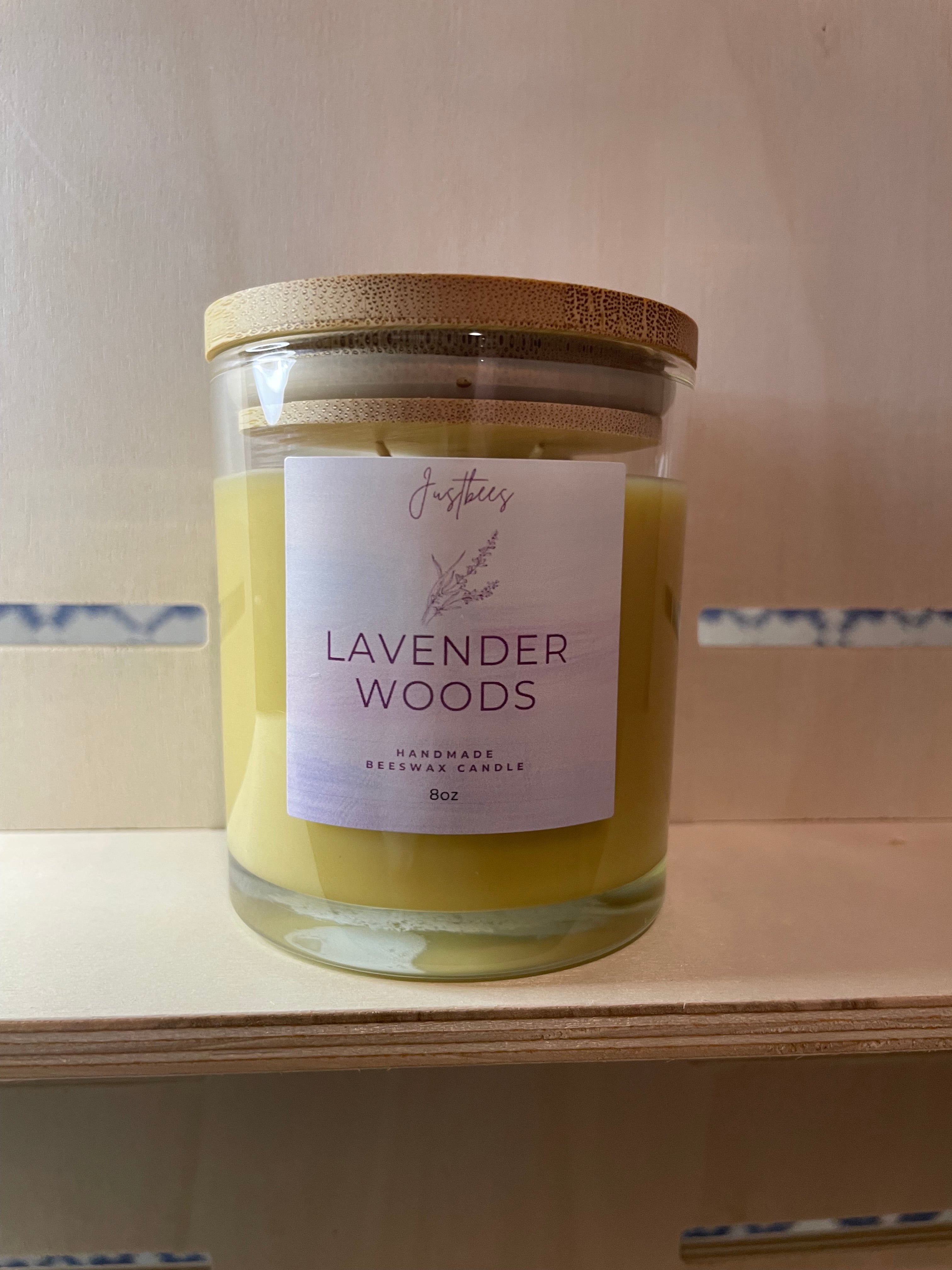 Lavender Woods Beeswax Candle