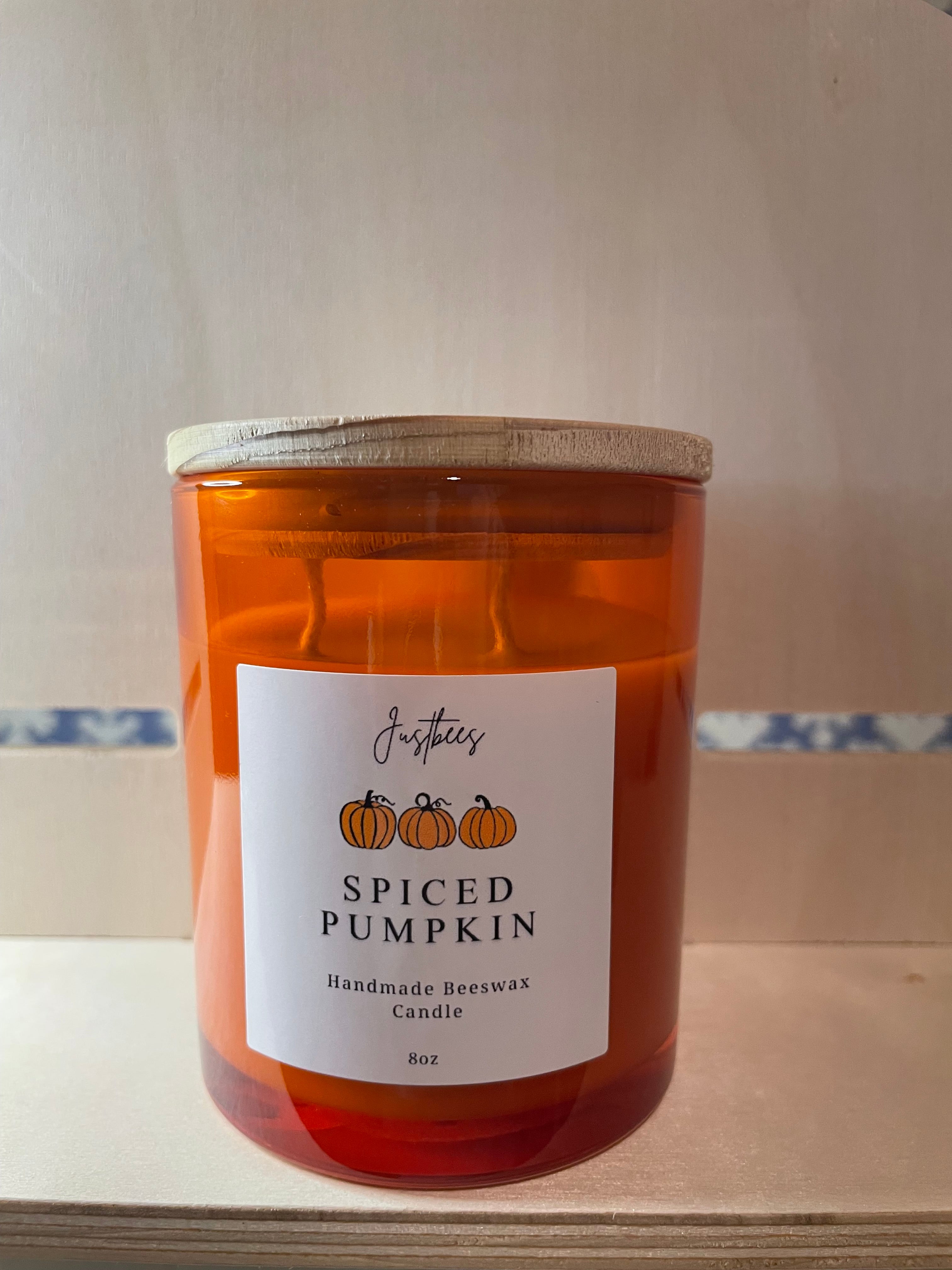 Spiced pumpkin beeswax candle